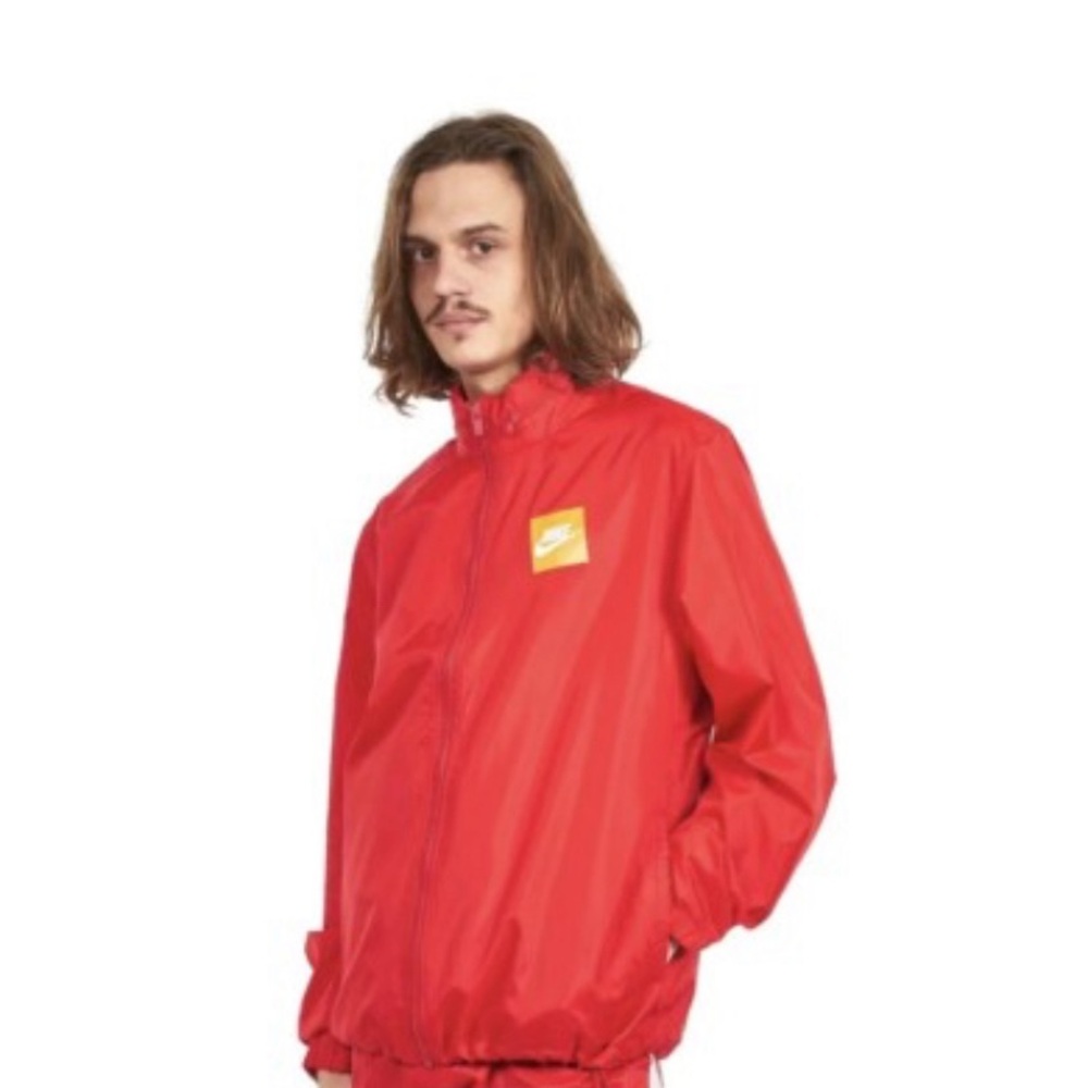 Nike Red Men's Full-Zip Windbreaker Jacket